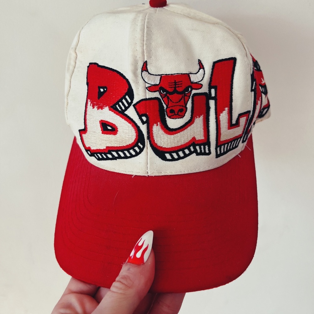 Chicago Bulls Graffiti Hat Vintage Snapback Drew Pearson 90’s NBA